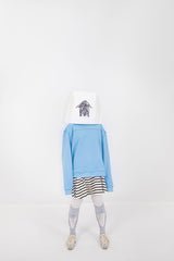 ディバイディドショートフーディー_sky blue