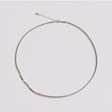 シルバーボクシーネックレス / silver boxy necklace (yellow gold plated / platinum gold plated)