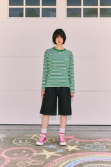 KIRSH X MISAKI KAWAI アートワーク ストライプ T シャツ