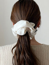  oar Cameo Satin drop Wide Scrunchie [Ivory]