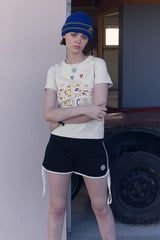 WITTY BUNNY VINTAGE GRAPHIC T-SHIRT [OATMEAL]