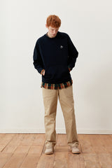 キルシーミドルチェリーポケット付きトレーナー／UNI MIDDLE CHERRY POCKET SWEATSHIRT KA [NAVY] (6597380702326)