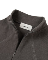 FLEECE CROP HALF ZIPUP (CHARCOAL)