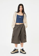 Kant cargo nylon capri pants