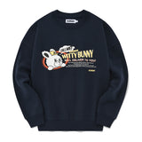 ウィティーバニーワーディングドロップスウェットシャツ／WITTY BUNNY WORDING DROP SWEATSHIRT [NAVY]