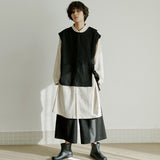 ボタンベスト / unisex button vest black