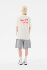 ドゥードゥルチェリーハーフレングスバンディングパンツ / DOODLE CHERRY HALF LENGTH BANDING PANTS [MELANGE GRAY]
