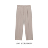 ドットバックベンドワンタックセミワイドスラックス / Dot Back-Bend One Tuck Semi-Wide Slacks (4 colors)