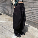 (UNISEX) バギーワイドコットンカーゴパンツ