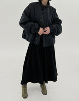 ウールショートパッデッドジャンパー/Wool short padded jumper (2color)