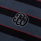 ブークルポイントストライプニット / BOUCLE POINT STRIPE KNIT - BLUE GREY