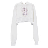 カットアウトロゴクロップフーディー / 223 CUT OUT LOGO CROP HOODIE - WHITE