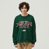 CALIFORNIA RAGLAN SWEATSHIRT (GREEN) (6604039454838)