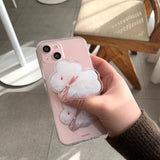 コットンバニーポポジェリーハードアイフォンケース/Cotton bunny popo Jelly Hard phone case ivory