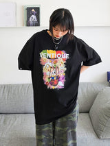 グラフィックホットエアバルーンTシャツ/ VENTIQUE Graphic hot air balloon T-shirt 5color