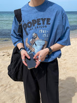 ネイビーポパイ半袖Tシャツ