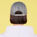 Stud Logo Over Fit Poly Ball Cap Gray