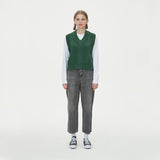 CABLE KNIT VEST_GREEN (6610823282806)