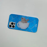 キャットインプールハードアイフォンケース / [set] cat in pool hard case