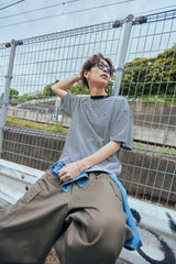 コラボレーションストライプTシャツ / PUBLUX × GRAVER - BLACK