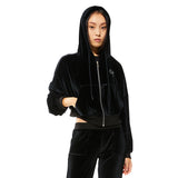 0 3 HATE Velvet Hoodie - BLACK (6626821701750)