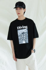 グラフィックTシャツ / DIVING GRAPHIC T-SHIRTS BLACK
