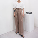 SI ハイウエストフレアベルトスラックス / SI High Waist Flare Belt Slacks (2 colors)