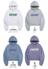 ODSDロゴアップリケクロップドパーカー / ODSD LOGO APPLIQUE CROPPED HOODIE -  8COLOR