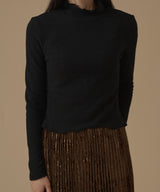 LONG SLEEVE HIGH NECK TOP