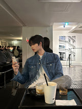 セミオーバーチャイナデニムジャケット / LMN Semi-Overs China Denim Jacket (blue)