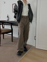 ミドル ウェスト カーゴパンツ / no.5176 Middle Waist Cargo Pants (3color)