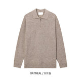 ディガンカシミアジッパーカラーニット