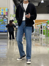 ボウセミワイドデニムパンツ/LMN Bow Semi-Wide Denim Pants (4 colors)