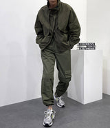 ワックス コーテッド クロップド ボンバージャケット / OWN Wax Coated Cropped Bomber Jacket (3 colors)