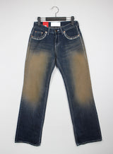イエローロービンテージデニムパンツ/no.3001 Yellow Low Vintage Denim Pants