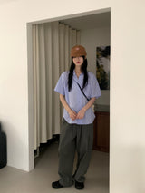 Anin Back Button Boxy Short Sleeve Southern Shirt
