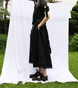 Apron-Pyeseul Skirt (Black)