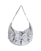 Knotted Shoulder Bag (Nylon-Silver)