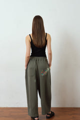 SOLAR PIGMENT BALLOON SWEAT PANTS (Khaki) / ソーラーピグメントバルーンスウェットパンツ
