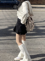 デニムカンカンミニスカート / Dark Blue Denim Cancan Mini Skirt