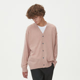 LAMBSWOOL V NECK CARDIGAN_PINK (6612827635830)