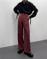 FLベルトサイドバンディングワイドスラックス/FL Belted Side Banding Wide Slacks (4 colors)
