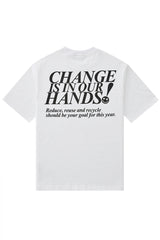 [ENJOY YOUR MEAL] CAMPAIGN 1/2 T-SHIRT PIZZA _WHITE (6582793207926)