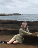 リンクル長袖トップス