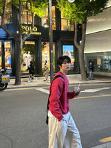 コットンワンタックバンドウエストワイドパンツ / Cotton One Tuck Banded Waist Wide Pants (7 colors)