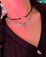 Simple flat silver snake chain