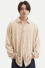 ツイステッドカラーカーディガンシャツ/Twisted collar cardigan shirt S111 Elephant Ivory