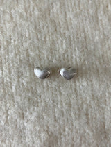 [92.5silver] マットハートワンタッチピアス