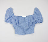 ポップコーンオフショルダーブラウス/Popcorn Off Shoulder Blouse (4color)