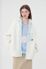 チェリーポケットフリースジャンパー / CHERRY POCKET FLEECE JUMPER [CREAM]